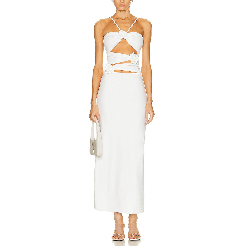 Maygel Coronel White Maxi Dress